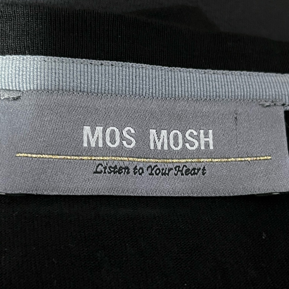 Mos Mosh Renee V-Neck Long Sleeve Black Tee - Picture 6 of 9